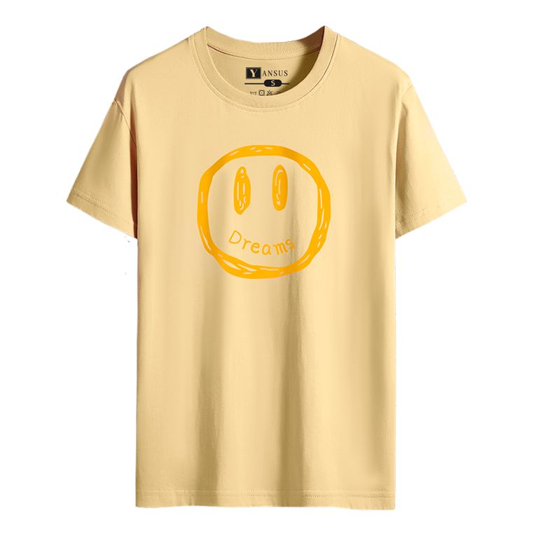 Polo Hombre Negro Estampado Cara Feliz