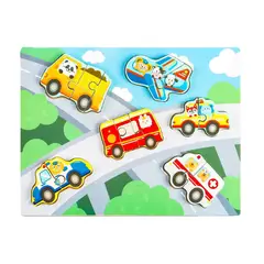 GENERICO - Juguete Didáctico Rompecabezas Encajable de Vehiculos