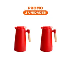 RYBIU IMPORT - Pack2 Jarra de Mango Madera para Oficinas 1L en Rojo