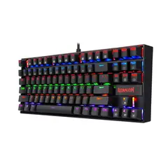 REDRAGON - Teclado Mecánico Kumara K552 RGB Switch Azul - Black Edition