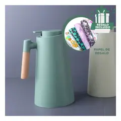 RYBIU IMPORT - Jarra Termico con Tapa en Verde Agua Y+Papel de Regalo