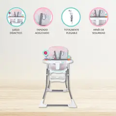 CARESTINO - Silla de Comer Plegable «RIO» Pink