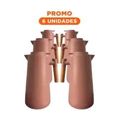 RYBIU IMPORT - Pack6 Recipiente Elegante Portatil en Marron Claro