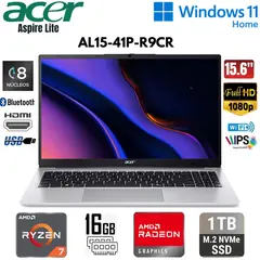 ACER - Laptop Aspire AL15-41P-R9CR AMD Ryzen 7-5700U 16GB RAM 1TB SSD 156 FHD IPS WIN11