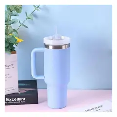 RYBIU IMPORT - Vaso con Base Circular en Celeste Y+Ligas de Regalo