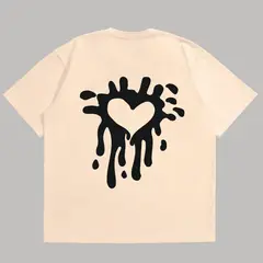 YANSUS - Polo Oversize Hombre Corazon Pintado