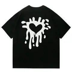 YANSUS - Polo Oversize Hombre Corazon Pintado