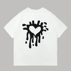 YANSUS - Polo Oversize Hombre Corazon Pintado