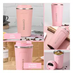 RYBIU IMPORT - Vaso Termo Digital Portatil de 510ml de Color Rosado