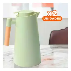 RYBIU IMPORT - Pack2 Recipiente para Bebidas Verde Claro Y+Regalo Stickers