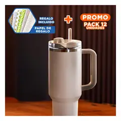 RYBIU IMPORT - Pack12 Taza con Base y Tapa en Blanco Y+Papel de Regalo