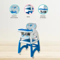 EBABY - Silla de Comer 3 en 1 «LARA» Blue