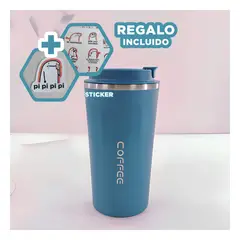 RYBIU IMPORT - Vaso a prueba de Fuga en Azul Y+Regalo Stickers
