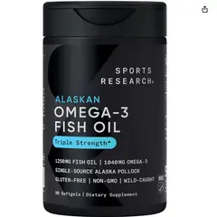 GENERICO - Sports Research Omega-3 Fish Oil Triple Strength 90 cápsulas