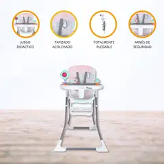 CARESTINO - Silla de Comer Plegable «RIO» Pink