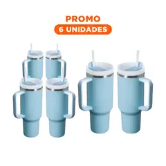 RYBIU IMPORT - Pack6 Termo Practico para Oficinas de Color Celeste