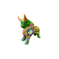 ACHALLAY ARTESANIA DE BARRO - Torito de Pucara 17 cm Verde