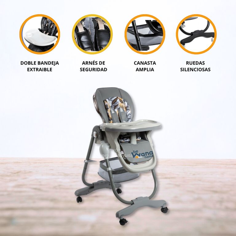 Silla de Comer «YAMI» Gray