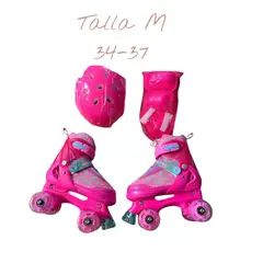 GENERICO - PATINES INFANTILES PONY 4 RUEDAS TALLA M NIÑA