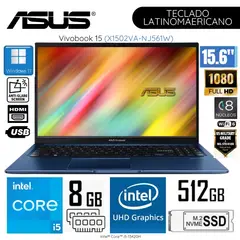 ASUS - Laptop Vivobook 15 X1502VA-NJ561W Intel Core i5-13420H 8GB RAM 512GB SSD 15.6" FHD WIN11