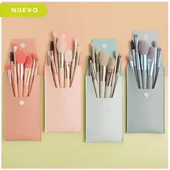 MINARI - Kit 8 Piezas Juego de Brochas de Maquillaje SB10 -Color Aleatorio