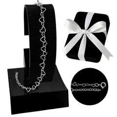 GENERICO - Pulsera Mujer Corazones Regalo Mamá Novia Plata 925