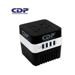CDP - Estabilizador RU-AVR604I 600VA/300W 4 SALIDAS 4 PUERTOS USB