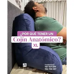 AMADEUS HOME - Cojín Respaldar Extra Grande Azul Marino ¡Fundas con Cierre