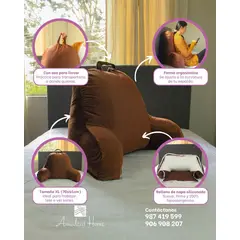AMADEUS HOME - Cojín Anatómico Para Espalda Extra Grande ¡Relleno Suave