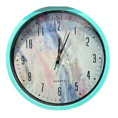 GENERICO - Reloj de pared tradicional celeste