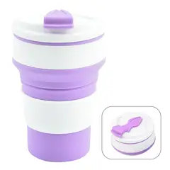 ZIMRAHYG - Vaso Plegable Silicona Frio caliente té café Violeta