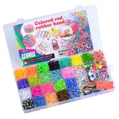 ZIMRAHYG - Juego De 1500 pcs Bandas De Goma Arcoíris Para Manualidades