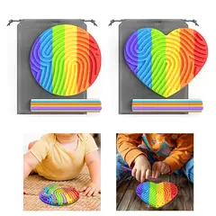 GENERICO - Juguete Sensorial Laberíntico de Silicona con Barra Guía