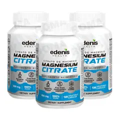 EDENIS HEALTH - PACK 3 CITRATO DE MAGNESIO 120 CÁPSULAS