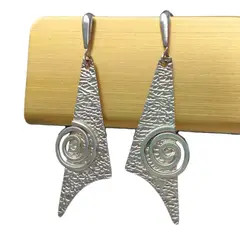 GENERICO - Aretes étnicos hechos en plata ley 950 con diseño cultural