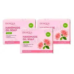 BIOAQUA - PACK 3 JABÓN EN BARRA DE ROSAS 100G