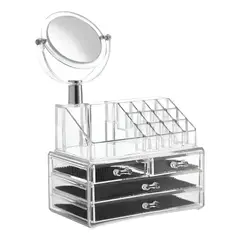 GENERICO - Organizador de Maquillaje Cosméticos Joyas de Acrílico con Espejo