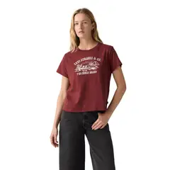 LEVIS - Polo Mujer Graphic Boxy Tshirt Burdeo