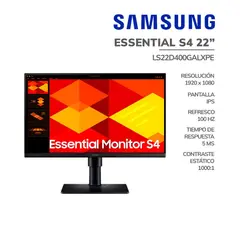 SAMSUNG - MONITOR 22 S4 LS22D400GAL FHD