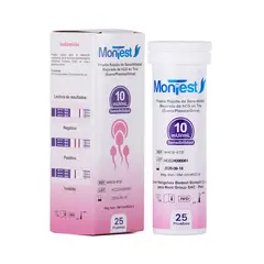 GENERICO - Prueba Rápida Embarazo Hcg Tiras 3 En 1 Montest Fco 25 Und