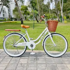 MILLER BIKES - Bicicleta de Paseo Amelia aro 24 Blanca