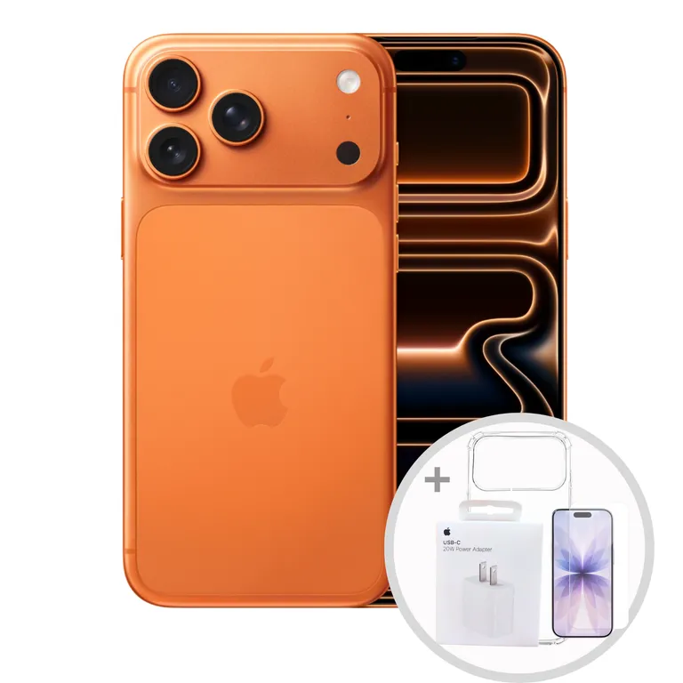 IPHONE 17 PRO MAX 1TB eSIM - COSMIC ORANGE + CARGADOR 20W + CASE + MICA