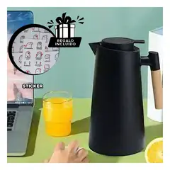 RYBIU IMPORT - Jarra para Bebidas Calientes en Negro Y+Regalo Stickers