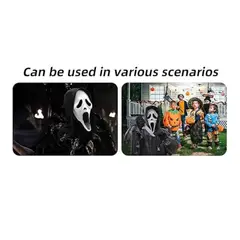 GENERICO - Máscara de Látex Ghost con Accesorio Cosplay Halloween festival