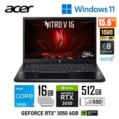 ACER - LAPTOP NITRO V15 I5 13420H 16GB 512GB SSD RTX 3050 6GB 144HZ IPS FHD