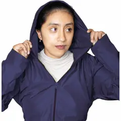 GENERICO - CASACA LARGA IMPERMEABLE CON CAPUCHA Y BOLSILLOS PACK DE 2