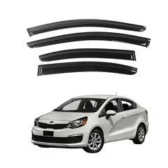 GENERICO - Correlluvias Viseras Para Kia Rio 2011-2017 Negro Premiun