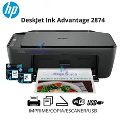 HP - Impresora Multifuncional Deskjet Ink Advantage 2874 color Wifi