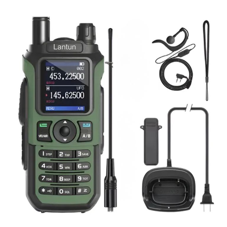 Walkie Talkie Radio Profesional UV21 Pro Largo Alcance 10W Doble Banda Pantalla LCD Recargable