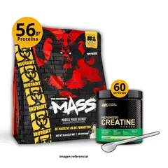 UNIVERSE NUTRITION - Ganador de masa Mutant mass 5lb Vainilla + Creatina Optimum Nutrition de 300gr + regalos